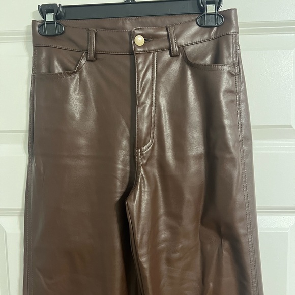 Garage brown faux leather pants - Picture 7 of 7